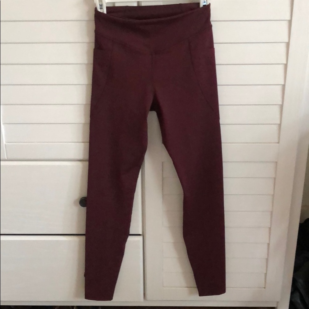 Burgundy exercise leggings
